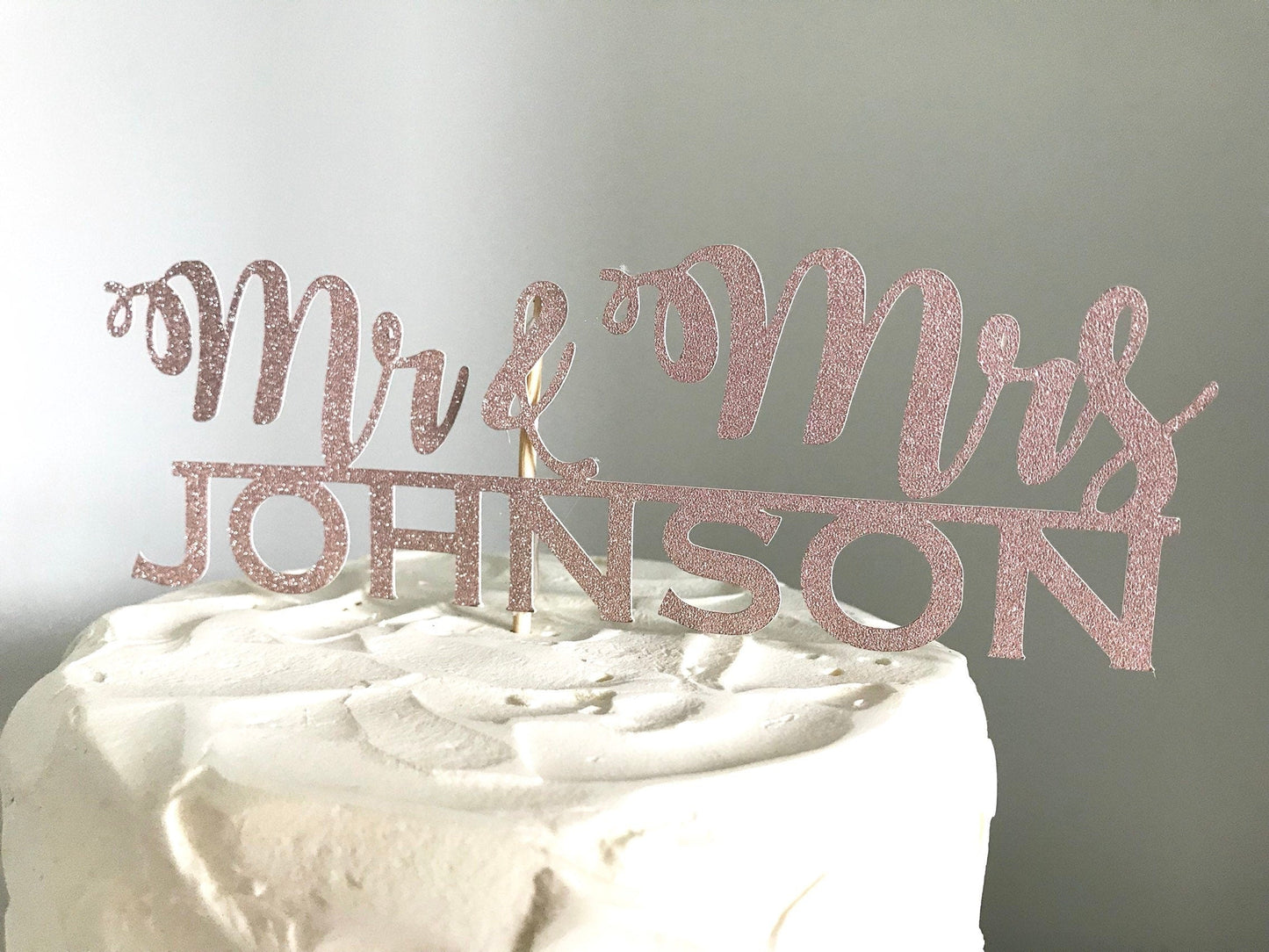 Resplendent Aurora | Personalised Mr & Mrs wedding cake topper