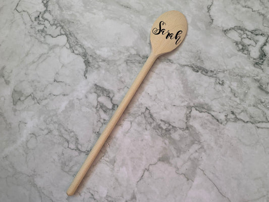 Personalised Name Engraved 30cm 12inch Wooden Spoon - Resplendent Aurora