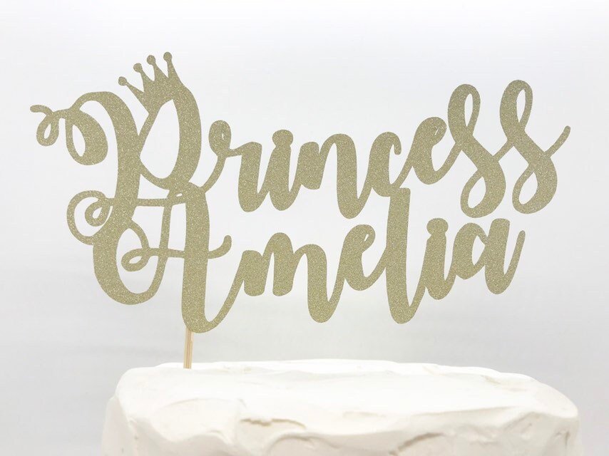 Resplendent Aurora | Personalised Princess Birthday Cake Topper