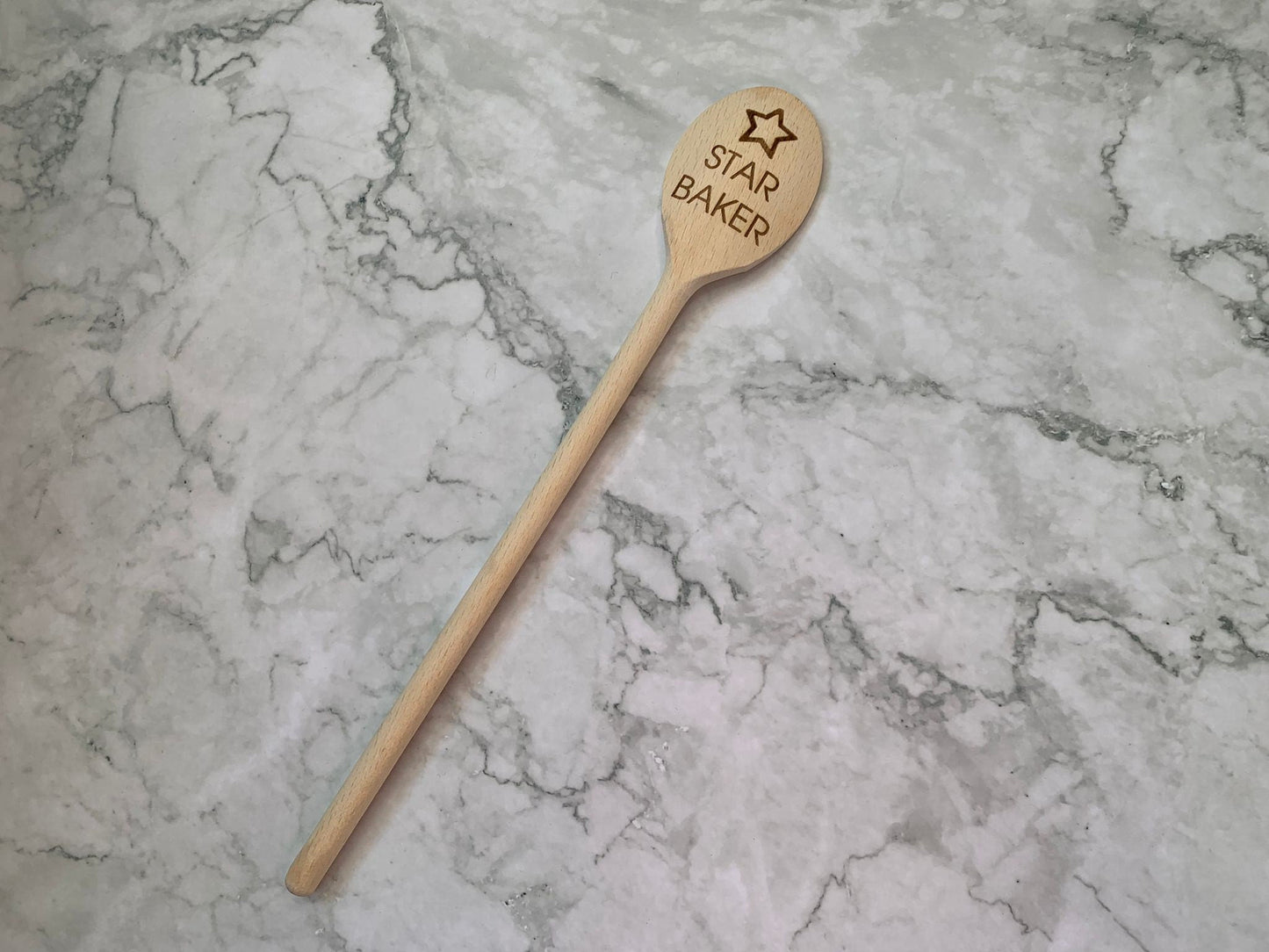 Resplendent Aurora | Personalised Star Baker Engraved 30cm 12inch Wooden Spoon