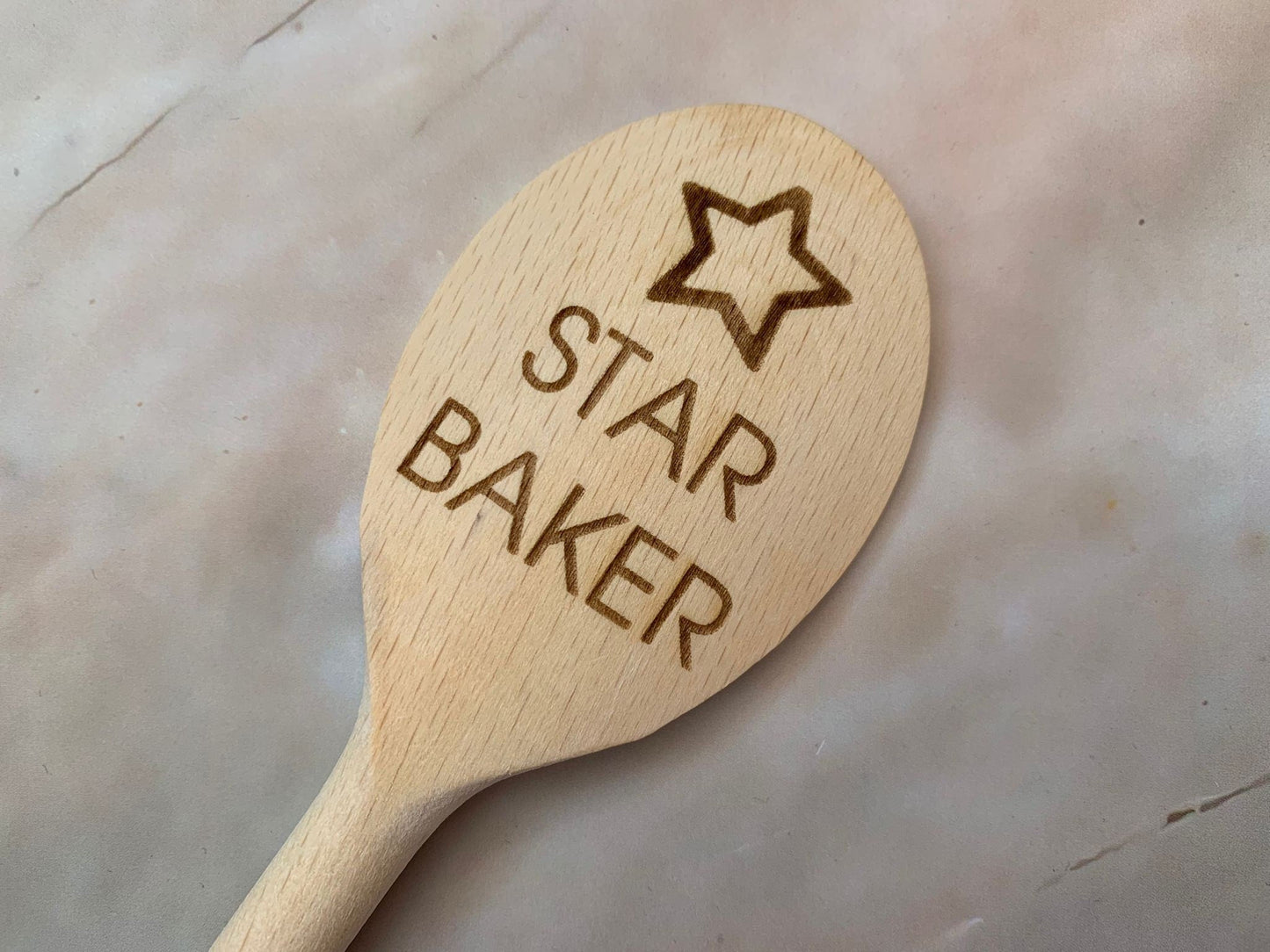 Resplendent Aurora | Personalised Star Baker Engraved 30cm 12inch Wooden Spoon