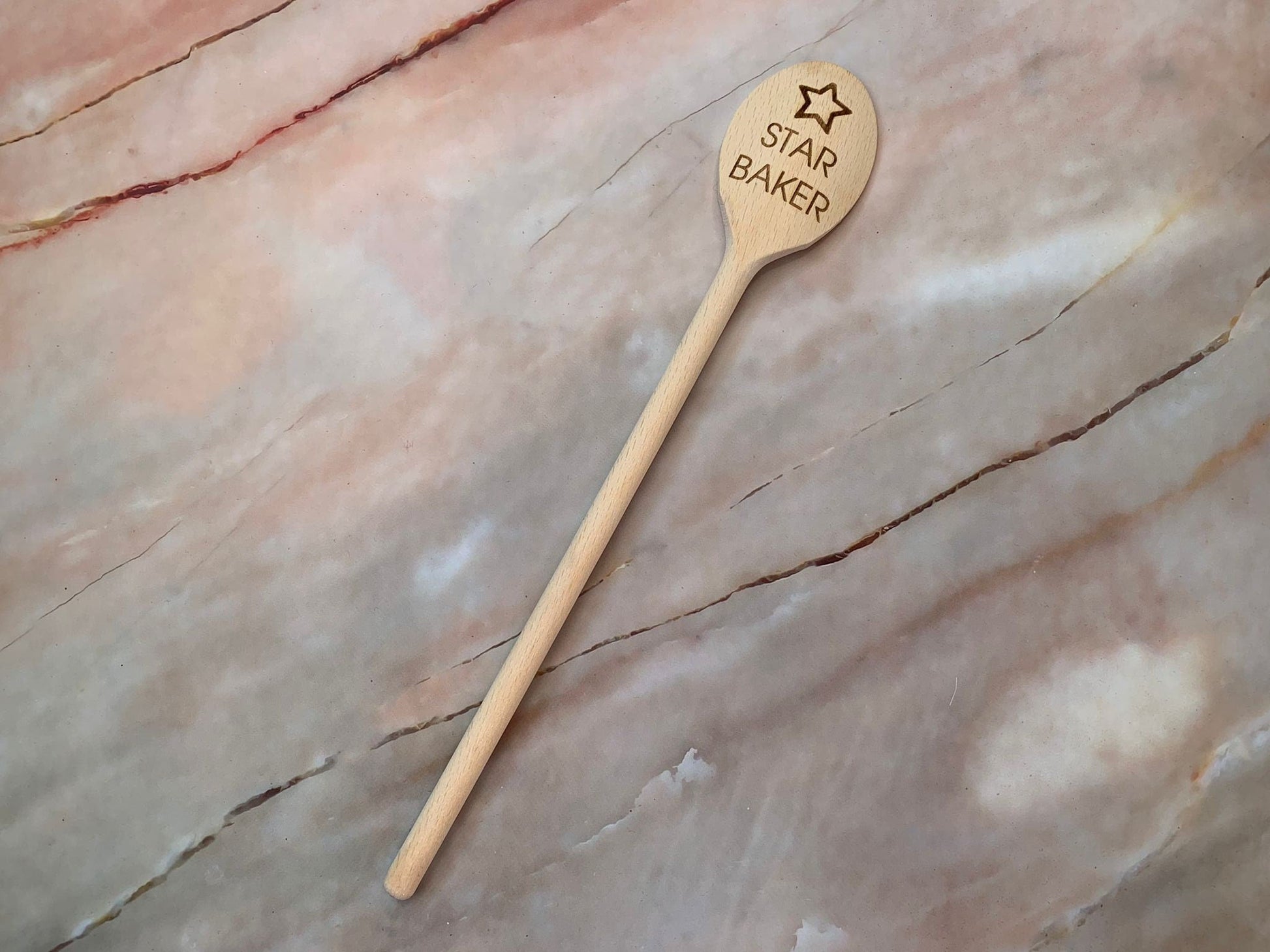 Resplendent Aurora | Personalised Star Baker Engraved 30cm 12inch Wooden Spoon