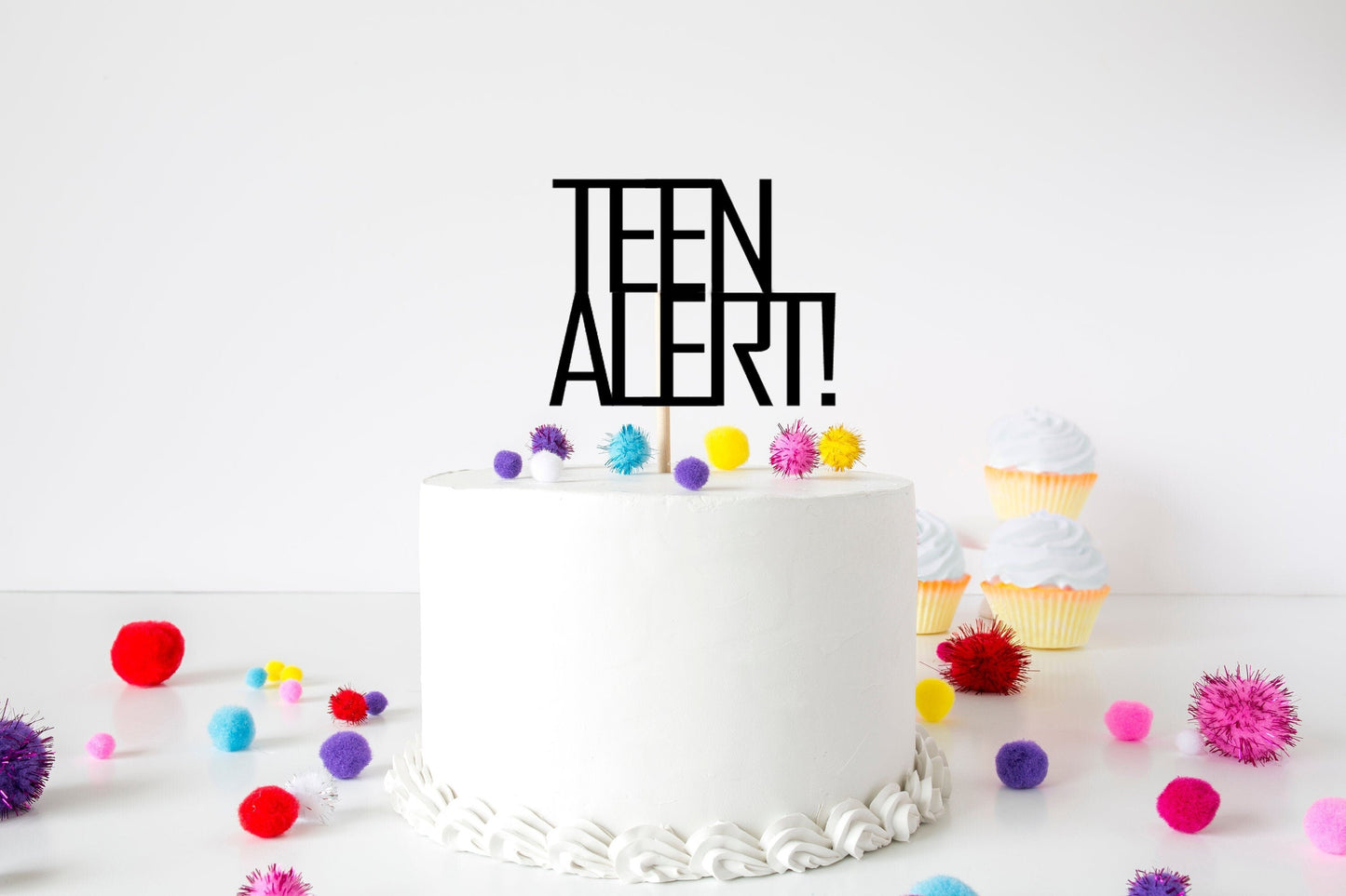 Resplendent Aurora | Personalised Teenager Alert Happy Birthday Cake Topper