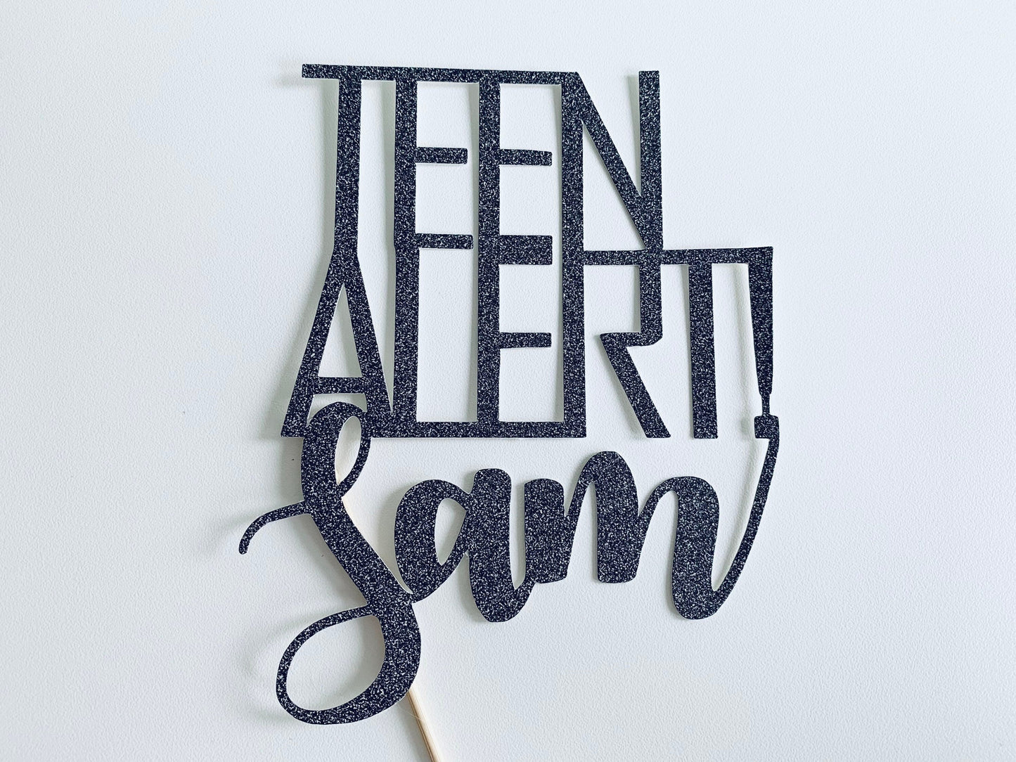 Resplendent Aurora | Personalised Teenager Alert Happy Birthday Cake Topper