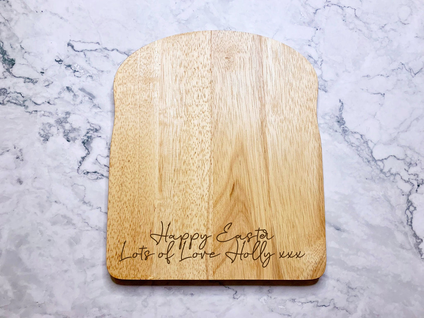 Personalised Toast to an Eggcellent Breakfast Egg Pun Engraved Wooden Egg and Toast Breakfast Board - Resplendent Aurora