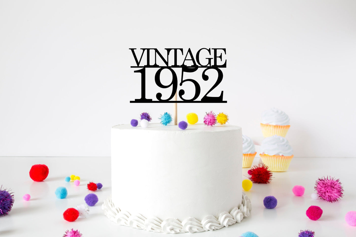 Resplendent Aurora | Personalised Vintage 1952 Seventy 70th birthday cake topper