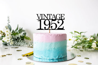 Resplendent Aurora | Personalised Vintage 1952 Seventy 70th birthday cake topper