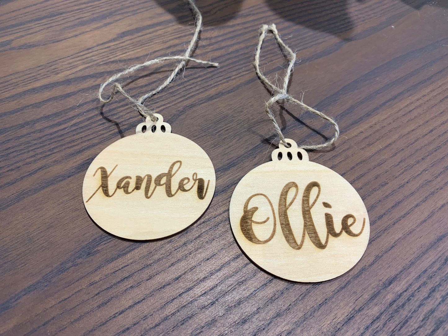 Resplendent Aurora | Personalised Wooden Christmas Bauble