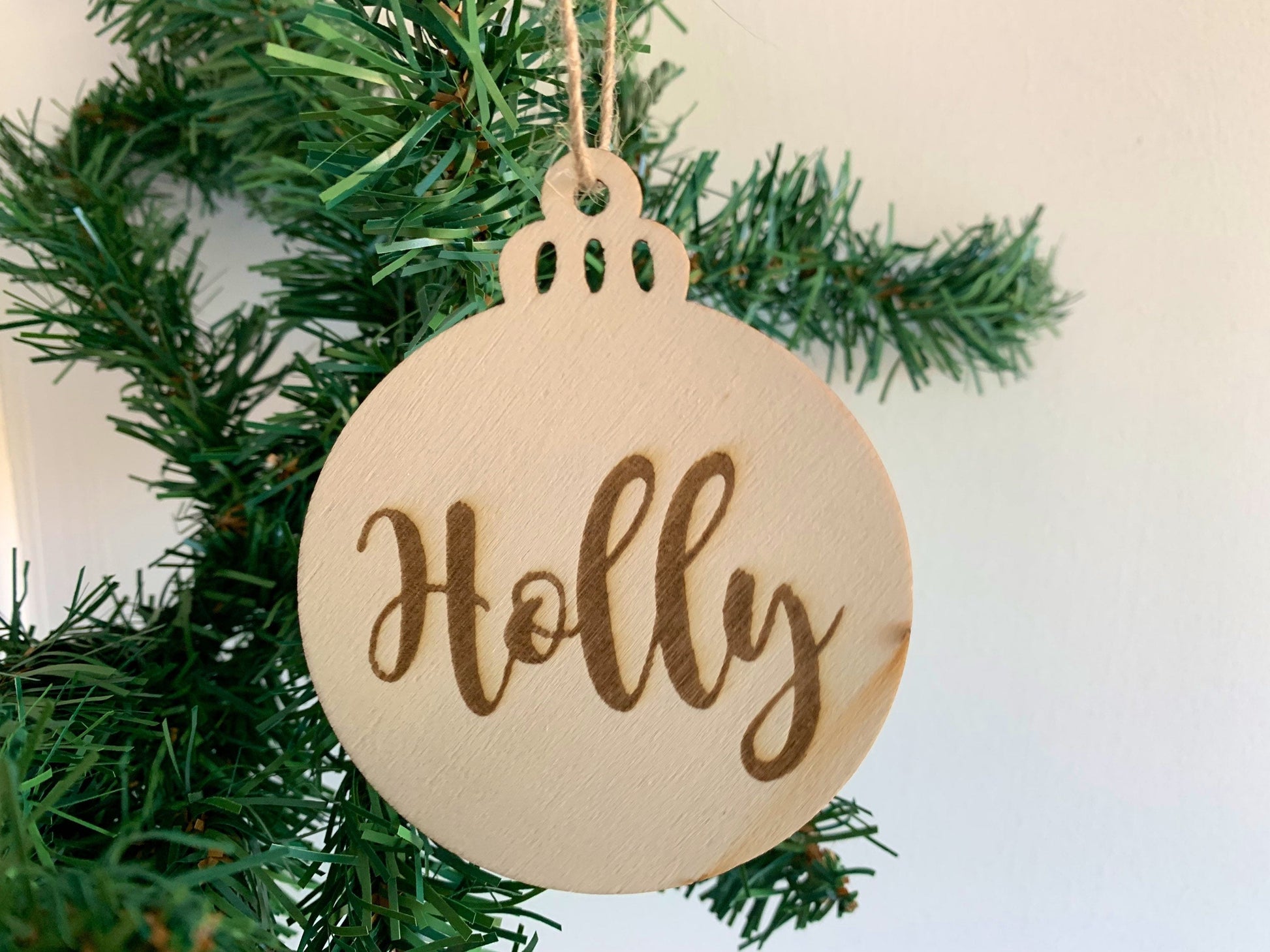 Resplendent Aurora | Personalised Wooden Christmas Bauble