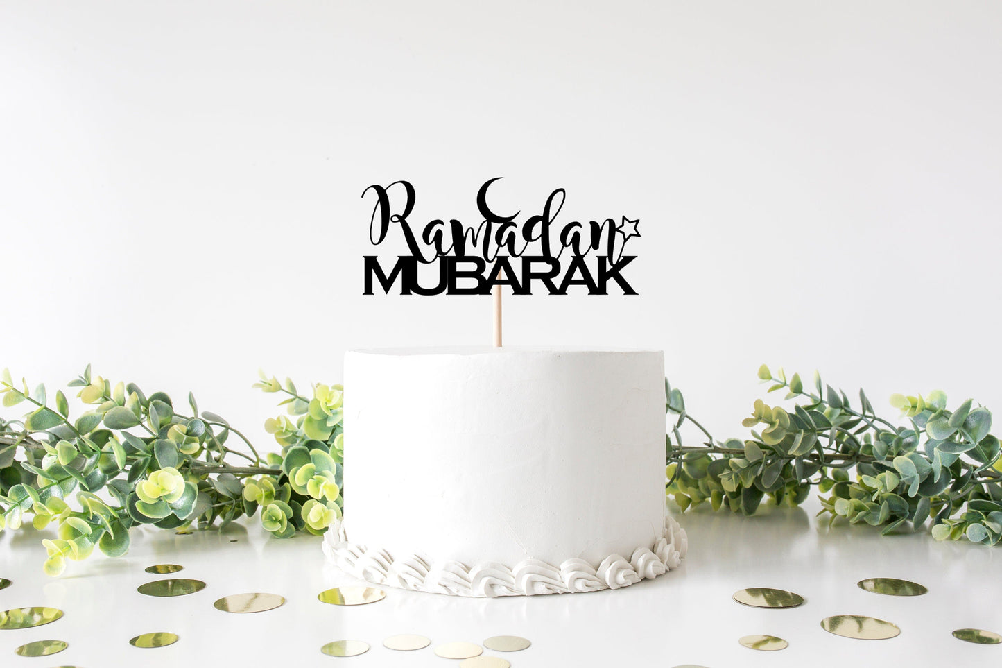 Resplendent Aurora | Ramadan Mubarak Blessed Happy Ramadan cake topper