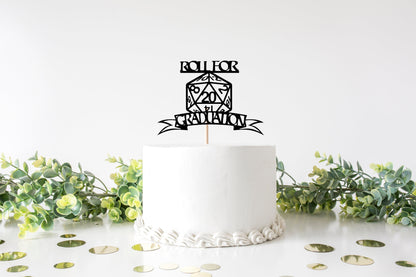 Resplendent Aurora | Roll For Graduation D&D celebration cake topper