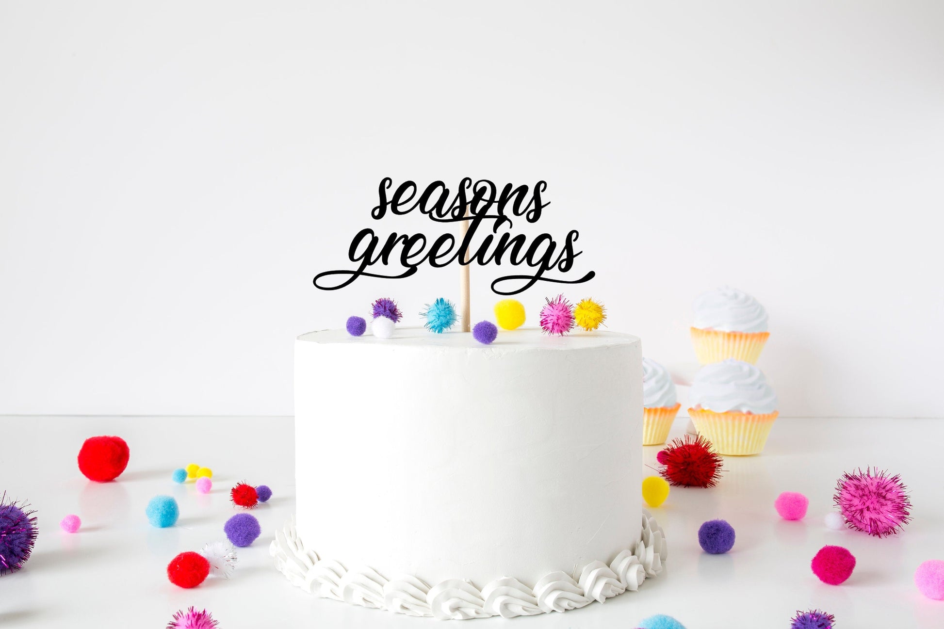 Resplendent Aurora | Seasons Greetings Christmas Cake topper