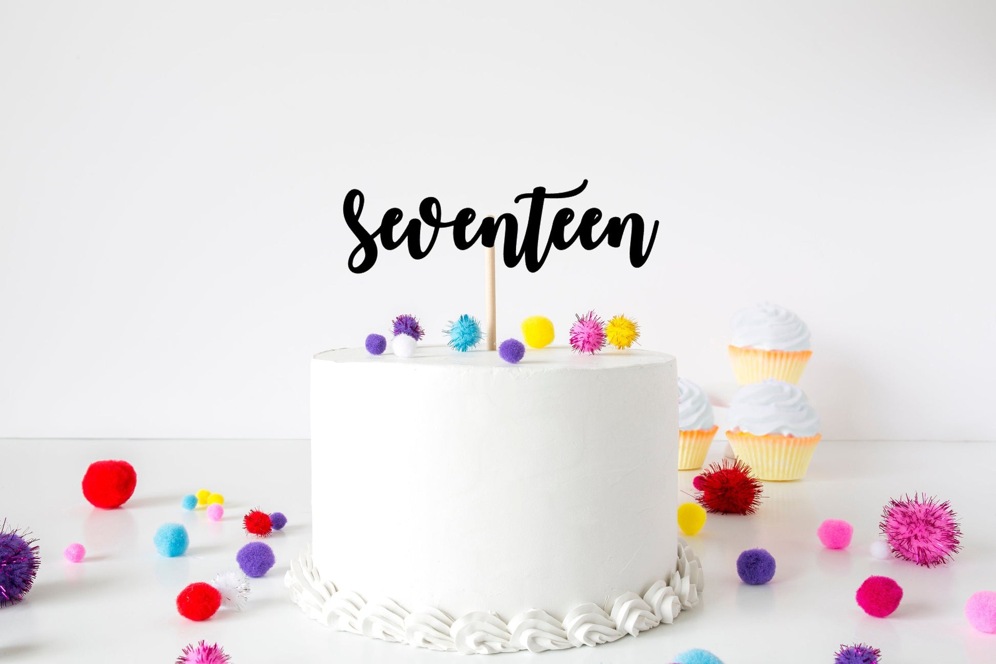 Resplendent Aurora | Seventeen Age 17th Seventeenth Birthday Cake Topper