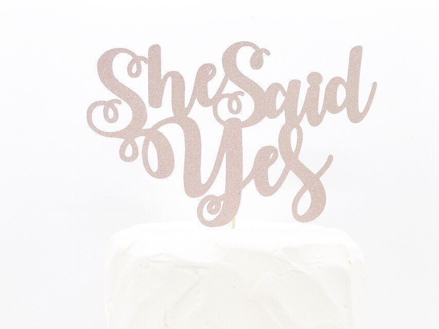 Resplendent Aurora | She said Yes Wedding Cake Topper