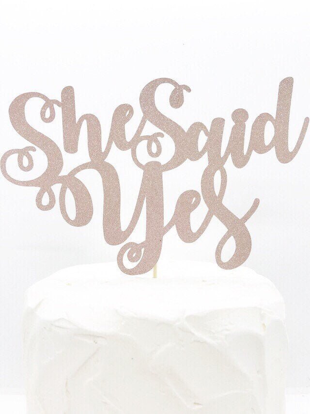 Resplendent Aurora | She said Yes Wedding Cake Topper