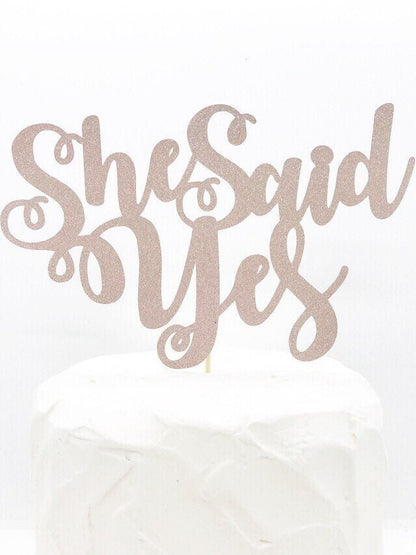 Resplendent Aurora | She said Yes Wedding Cake Topper