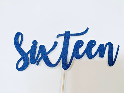 Resplendent Aurora | Sixteen Age 16th Sixteenth Birthday Cake Topper