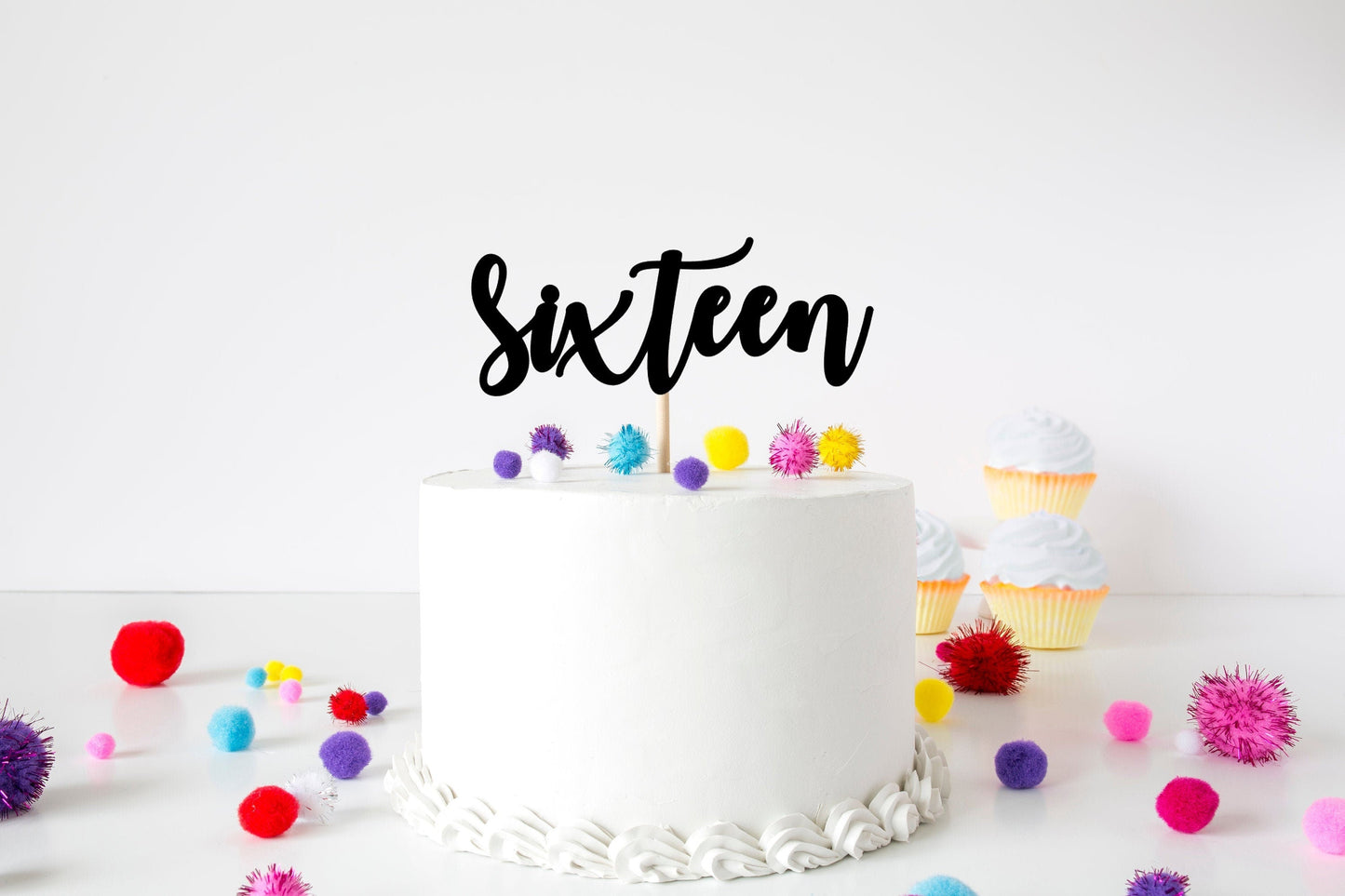 Resplendent Aurora | Sixteen Age 16th Sixteenth Birthday Cake Topper