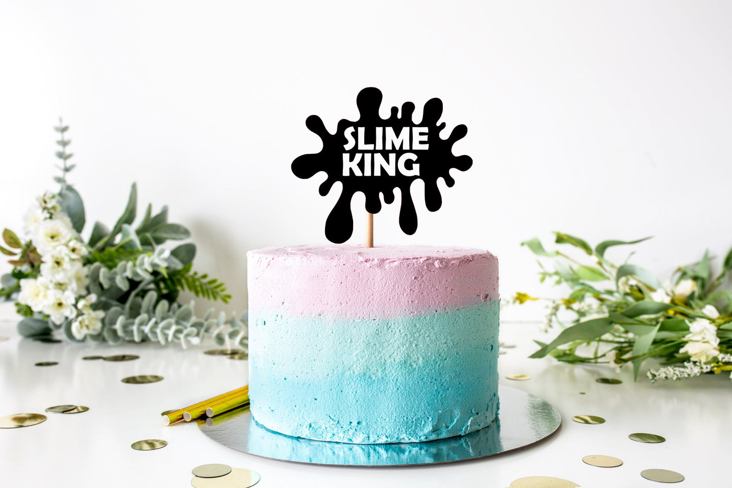 Resplendent Aurora | Slime King Happy Birthday cake topper