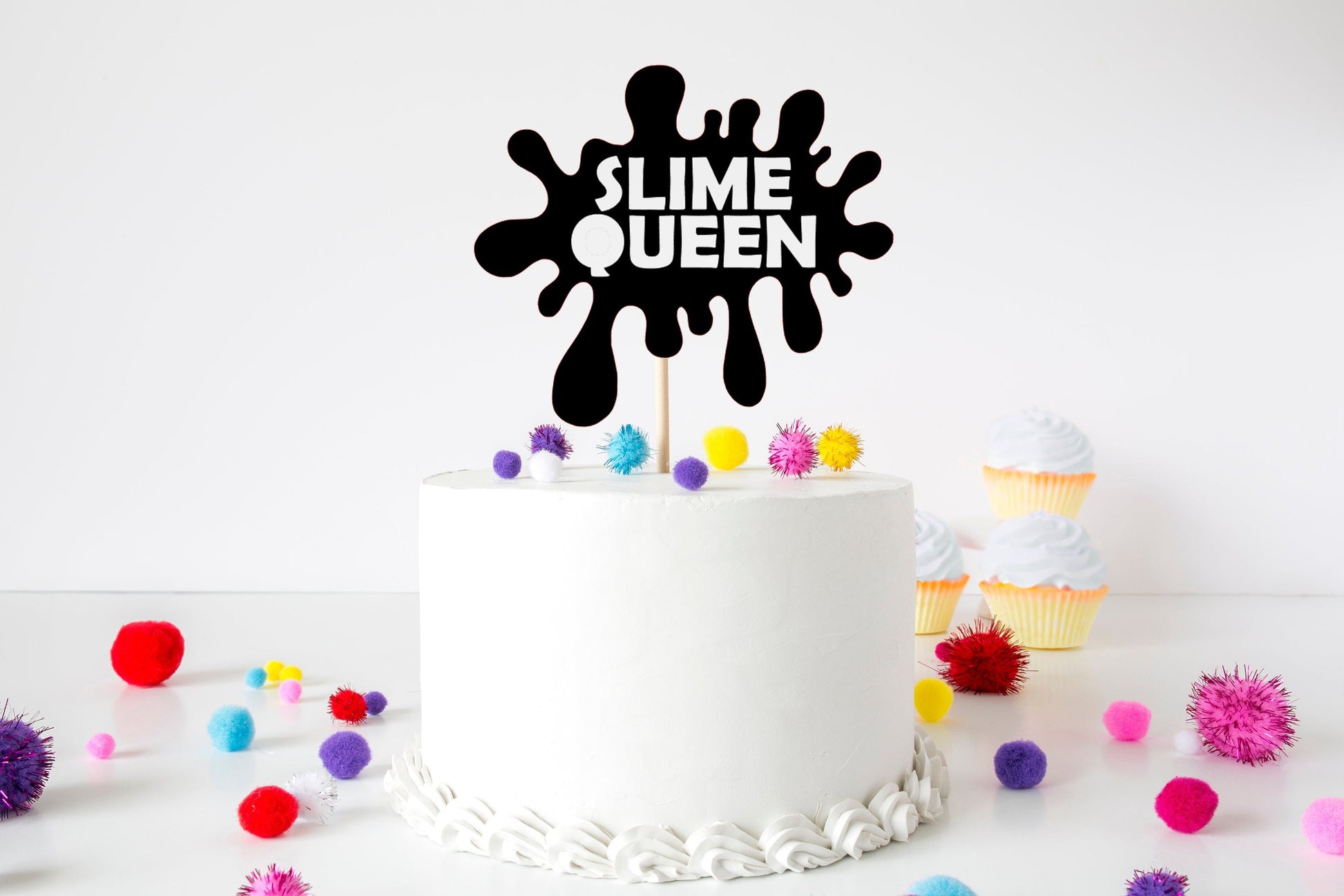 Resplendent Aurora | Slime Queen Happy Birthday cake topper