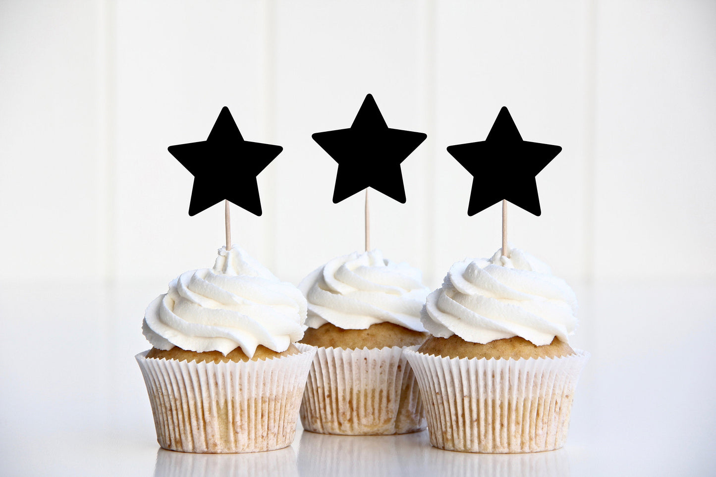 Resplendent Aurora | Star Birthday Cupcake Cake Toppers, 12 Pack