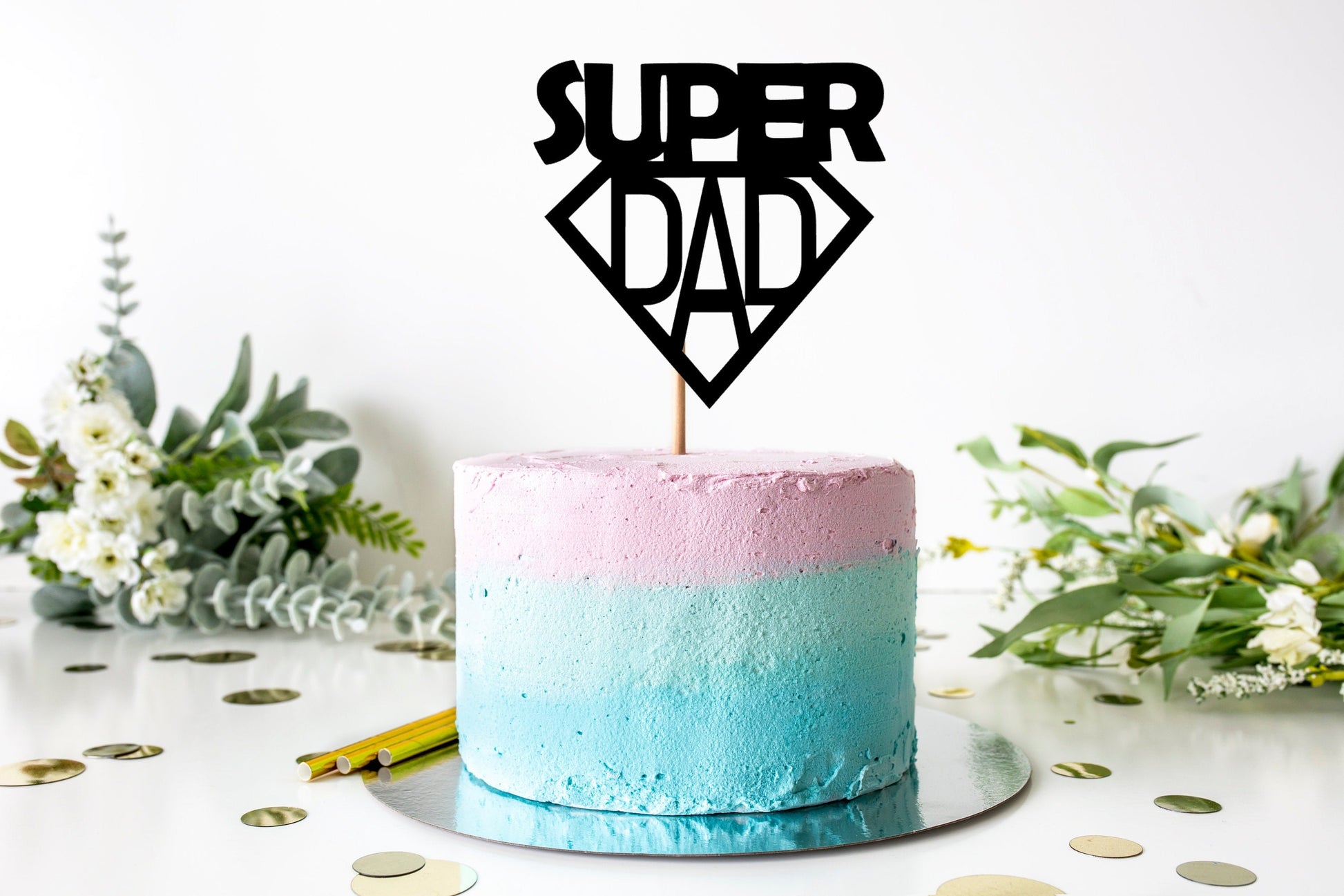 Resplendent Aurora | Super Dad Fathers Day Cake Topper