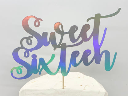 Resplendent Aurora | Sweet Sixteen birthday cake topper