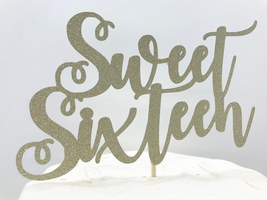 Resplendent Aurora | Sweet Sixteen birthday cake topper