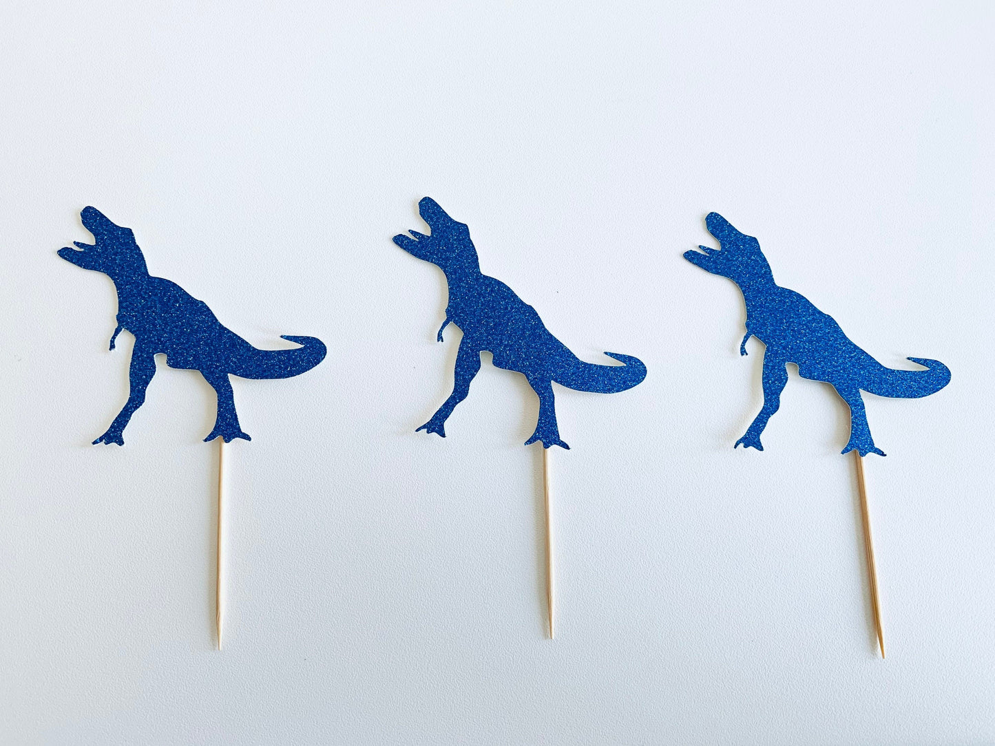 Resplendent Aurora | T-Rex Dinosaur Cupcake Cake Toppers, 12 Pack