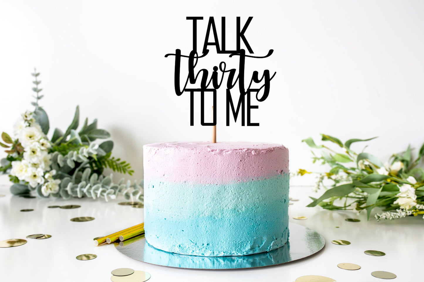 Resplendent Aurora | Talk Thirty To Me Thirtieth Birthday Cake Topper