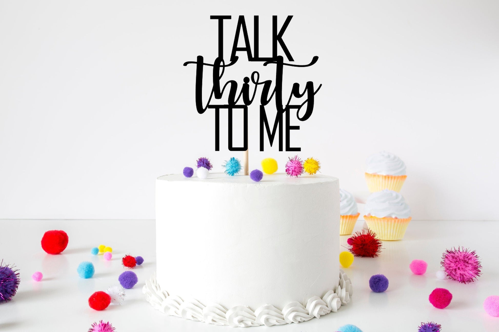 Resplendent Aurora | Talk Thirty To Me Thirtieth Birthday Cake Topper