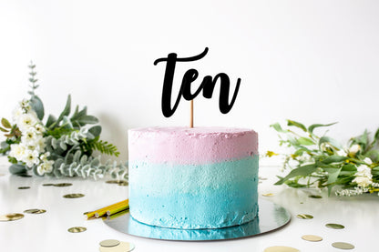 Resplendent Aurora | Ten Age Tenth 10th Birthday Cake Topper