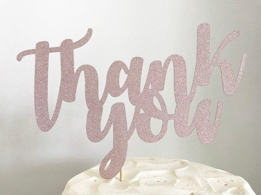 Resplendent Aurora | Thank You Cake Topper