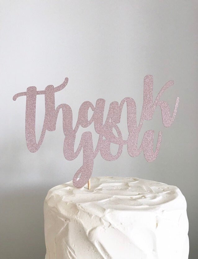 Resplendent Aurora | Thank You Cake Topper