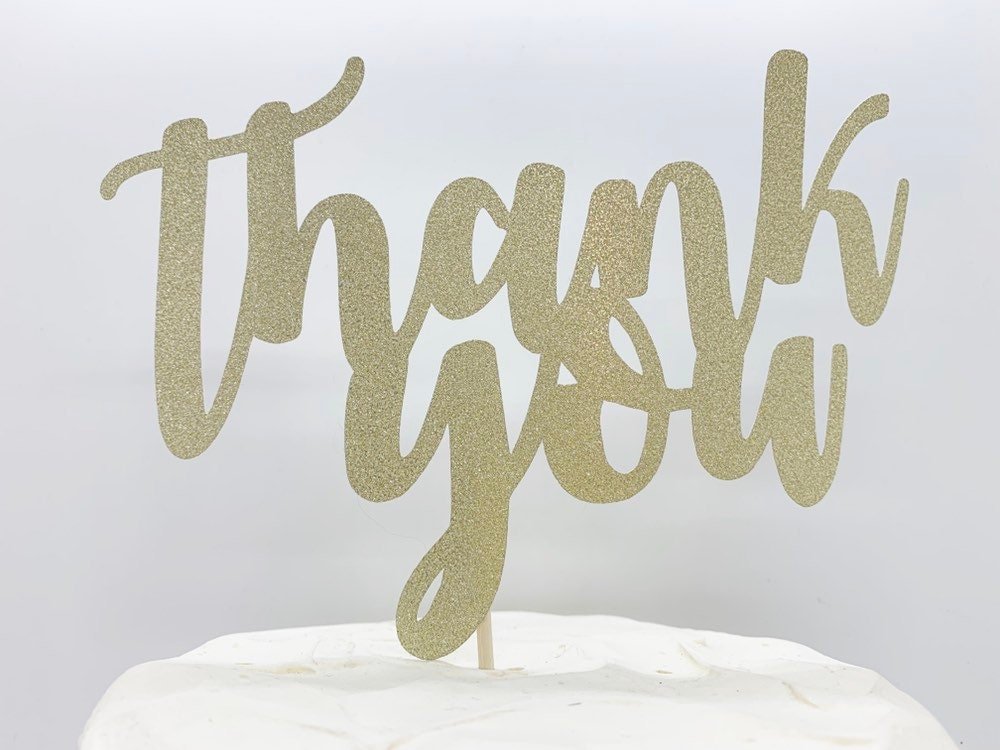 Resplendent Aurora | Thank You Cake Topper