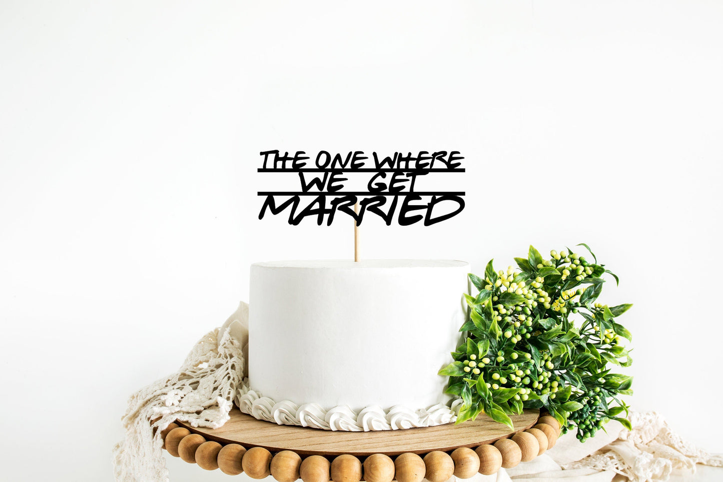 Resplendent Aurora | The One Where We Get Married Wedding Cake Topper