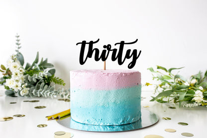 Resplendent Aurora | Thirty Age Thirtieth Birthday Cake Topper