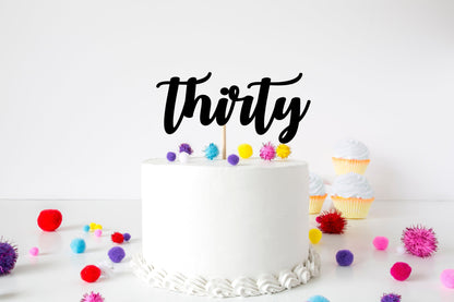 Resplendent Aurora | Thirty Age Thirtieth Birthday Cake Topper