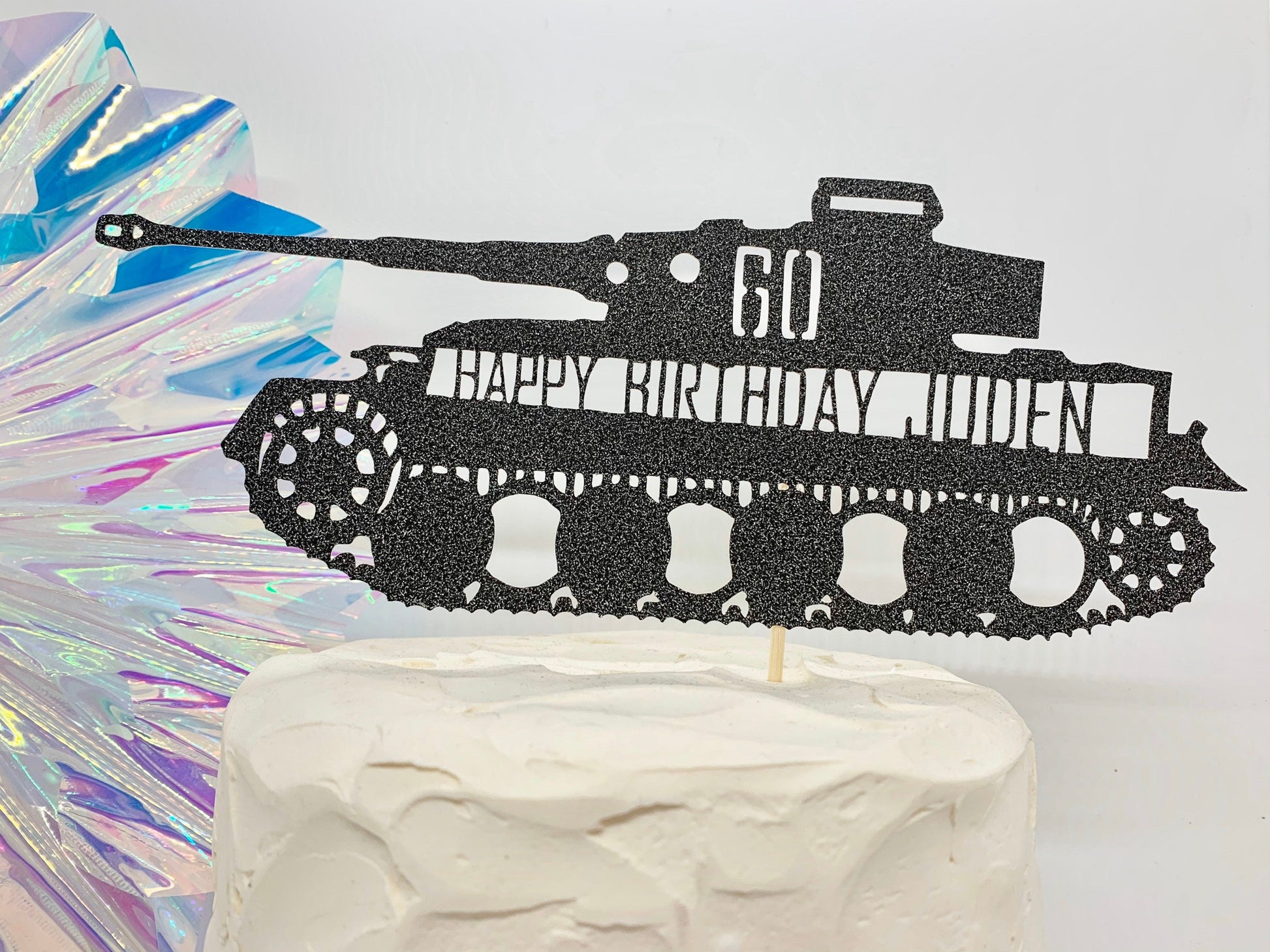 Resplendent Aurora | Tiger Tank birthday cake topper