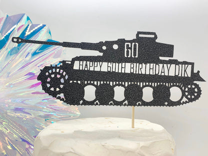 Resplendent Aurora | Tiger Tank birthday cake topper