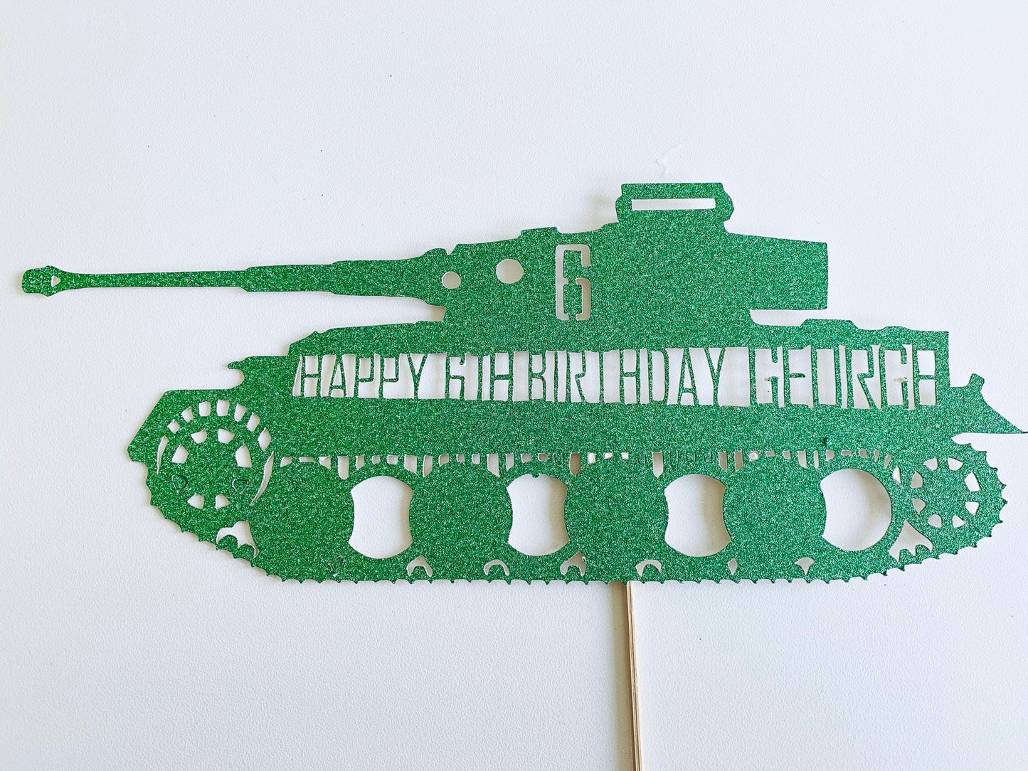 Resplendent Aurora | Tiger Tank birthday cake topper