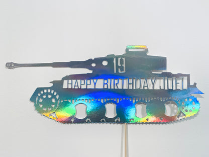 Resplendent Aurora | Tiger Tank birthday cake topper