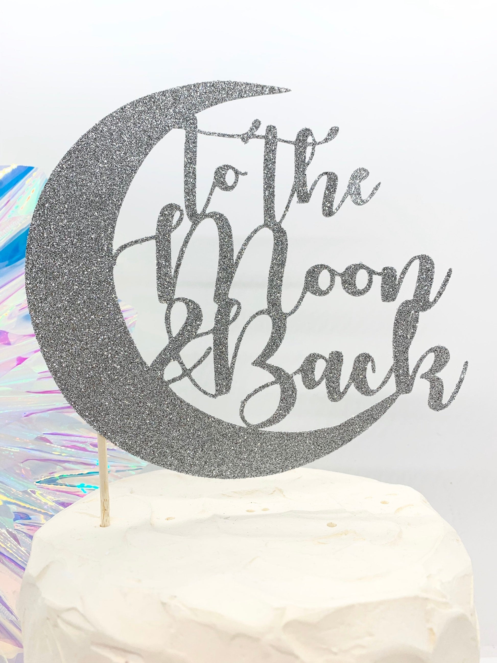 Resplendent Aurora | To the Moon and Back Wedding Cake Topper