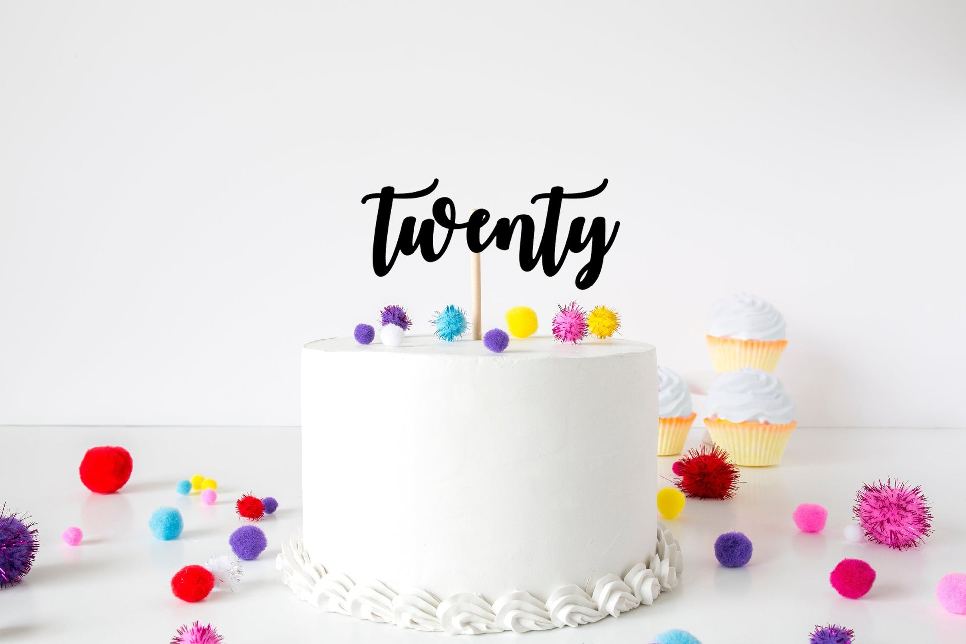 Resplendent Aurora | Twenty Age 20th Twentieth Birthday Cake Topper