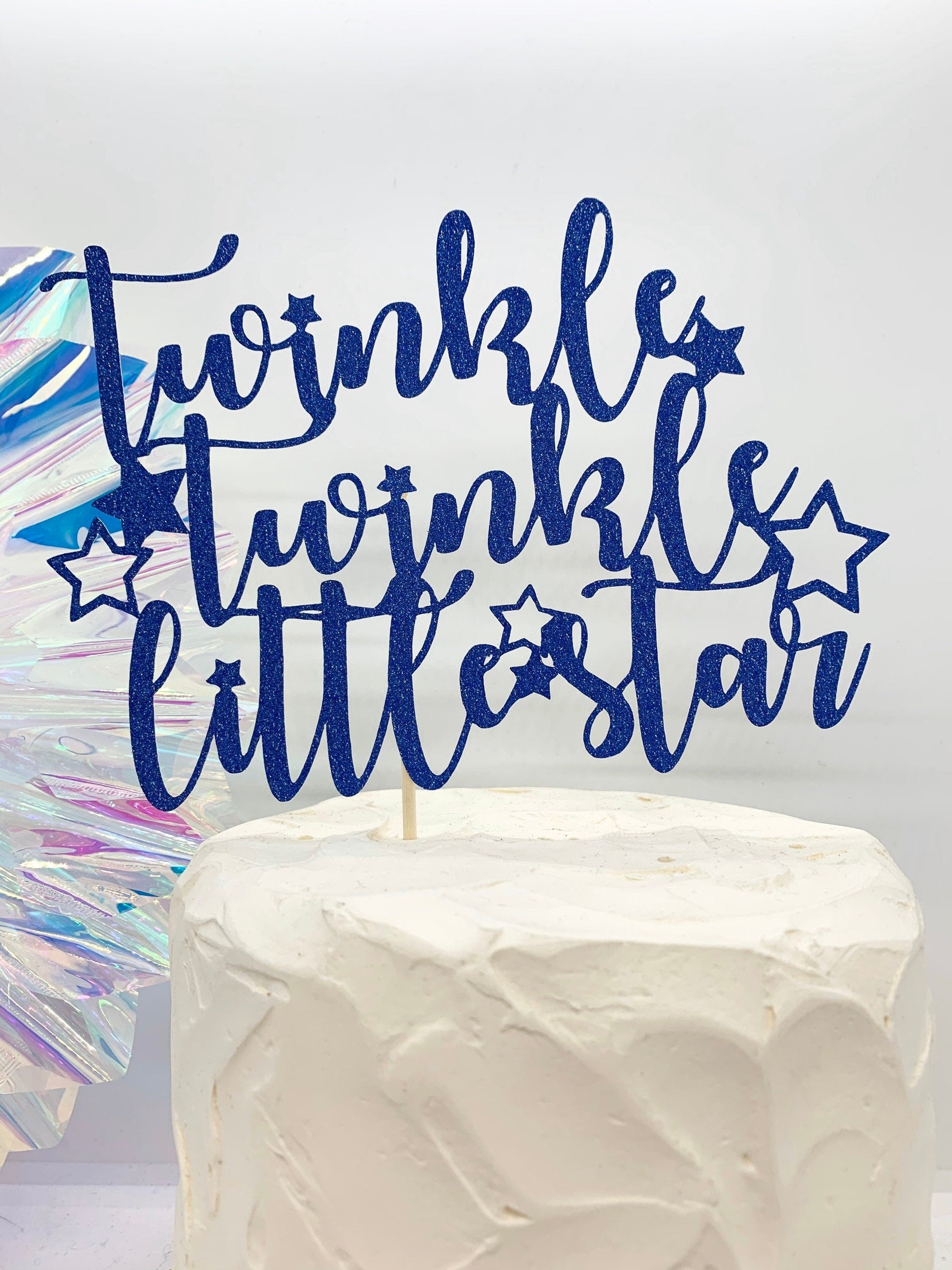 Resplendent Aurora | Twinkle twinkle little star baby shower cake topper