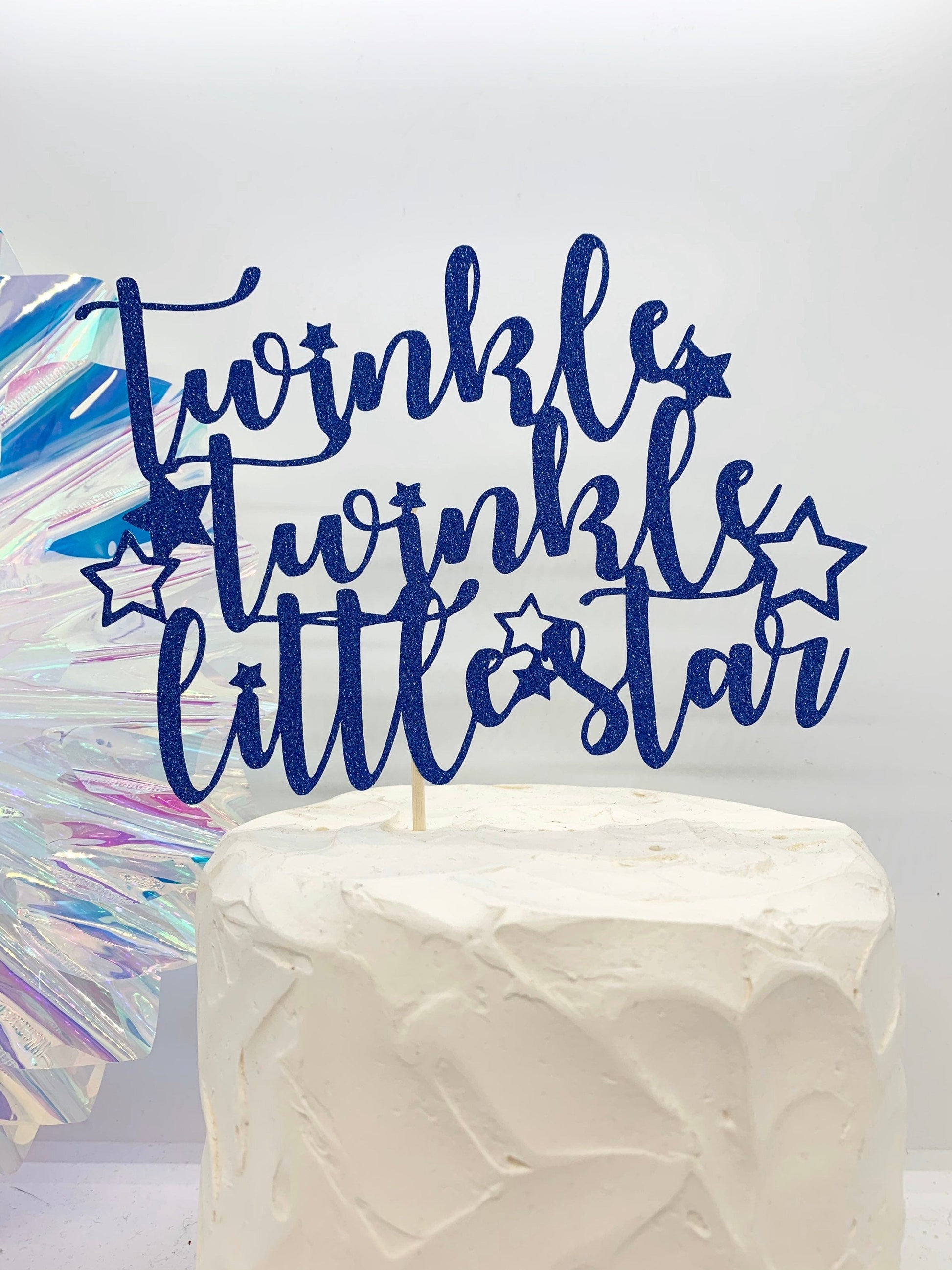 Resplendent Aurora | Twinkle twinkle little star baby shower cake topper