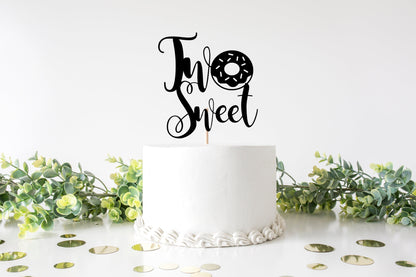 Resplendent Aurora | Two Sweet Donut 2nd Second Birthday Cake Topper