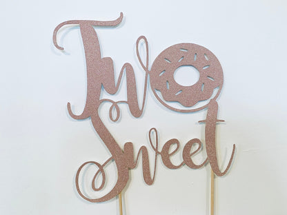 Resplendent Aurora | Two Sweet Donut 2nd Second Birthday Cake Topper