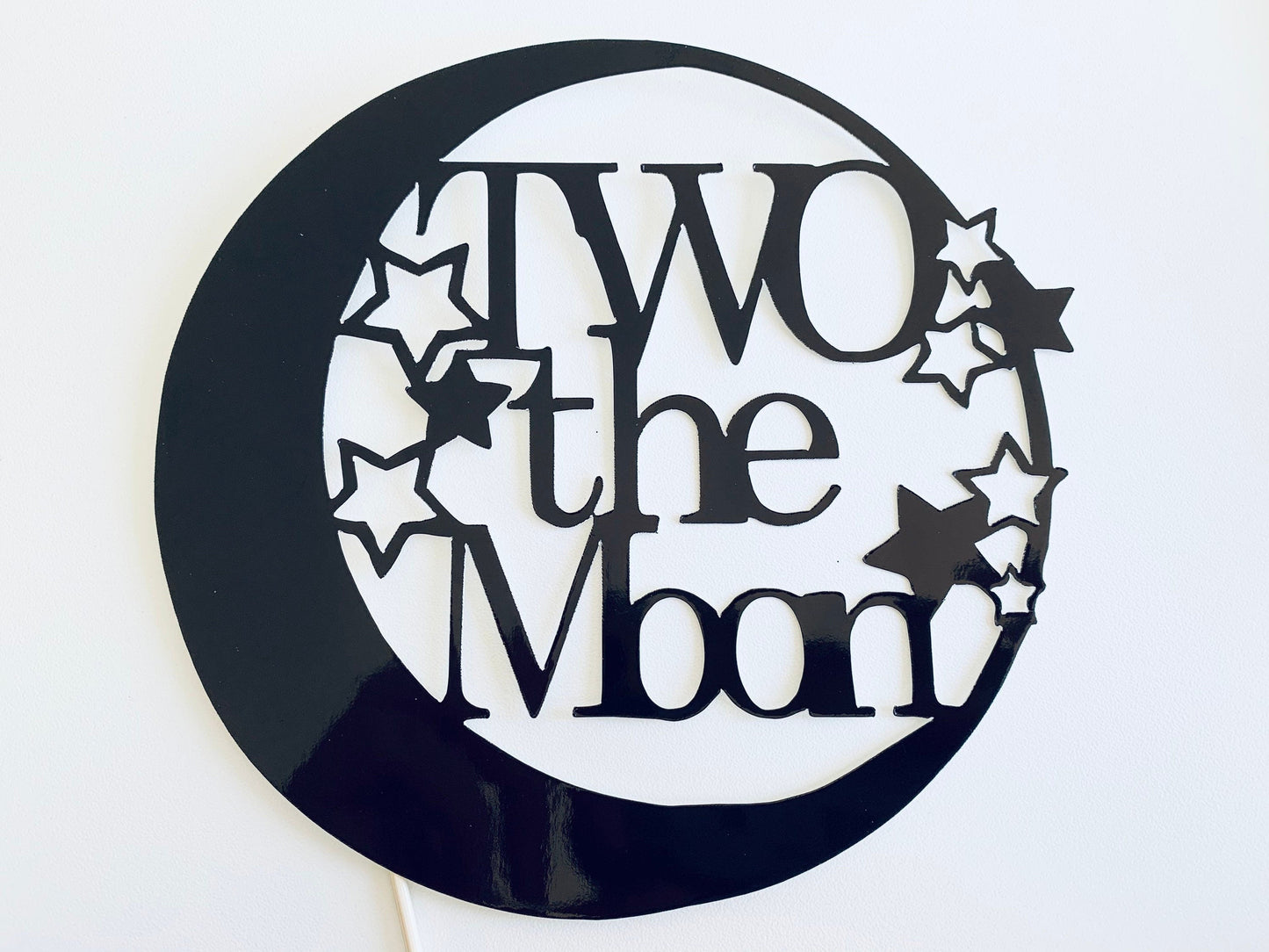 Resplendent Aurora | Two the Moon 2nd Second Birthday Cake Topper