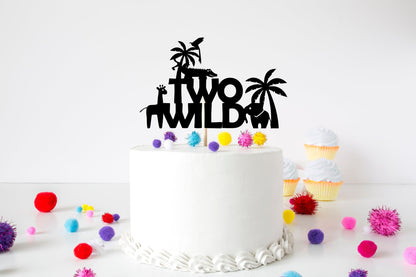 Resplendent Aurora | Two Wild Jungle Safari 2nd Second Birthday Cake Topper